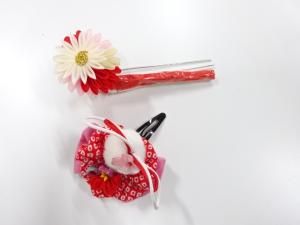 アンティーク　つまみ細工　髪飾りセット